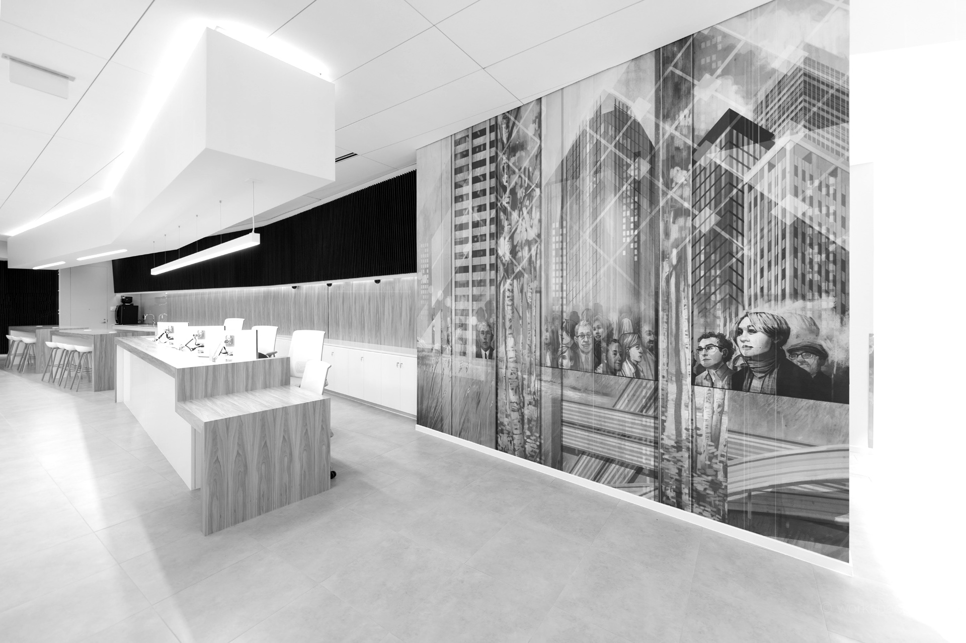 ATB Financial flagship branch interior in Calgary, Joanna Smolinski with Makespace Group